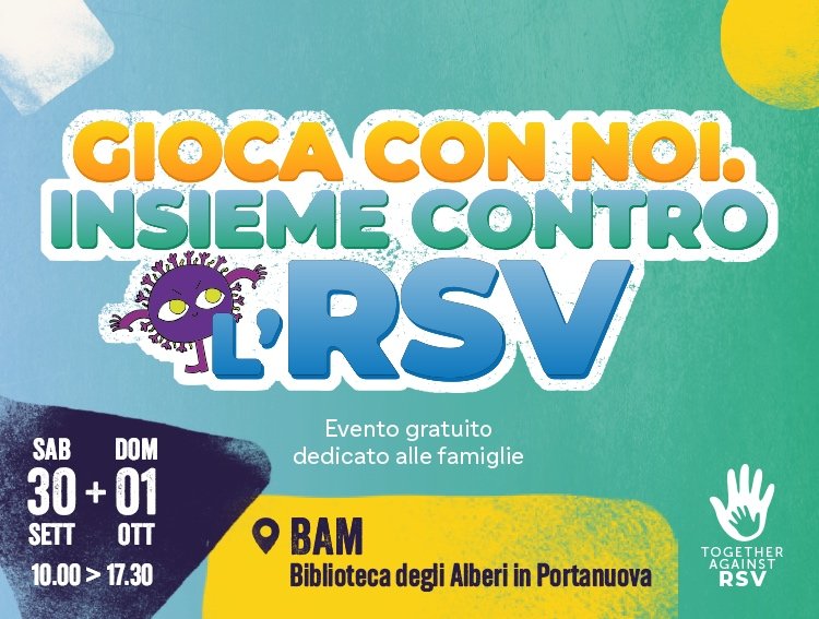 Gioca con Noi. Insieme contro l’RSV: evento per famiglie a Portanuova Gioca con Noi Gioca con Noi. Insieme contro l’RSV