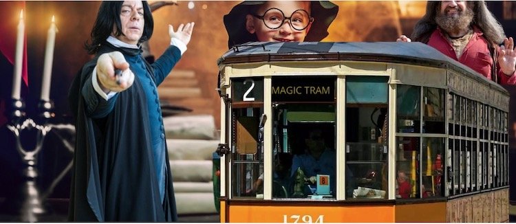 A lezione di magia sul Magic Tram con animali fantastici e bacchette magiche Magic Tram magic tram