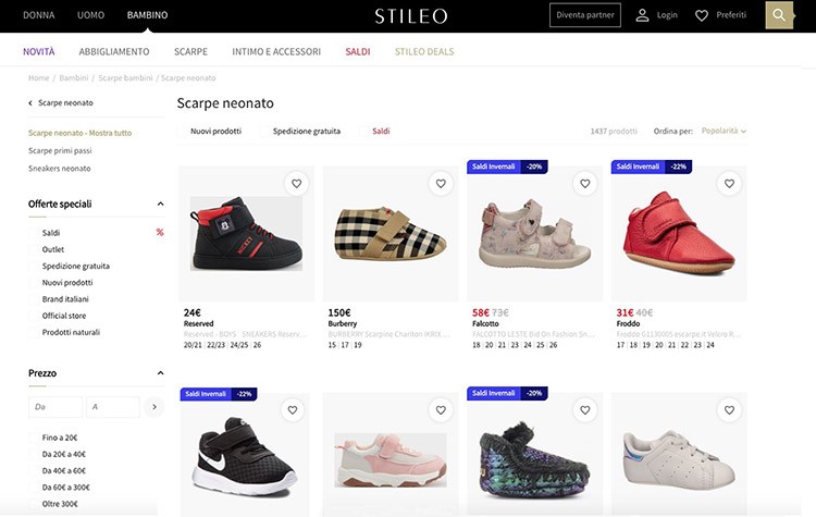 Stileo_scegliere le scarpe per bambini online