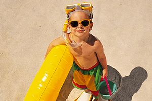 bambini in spiaggia